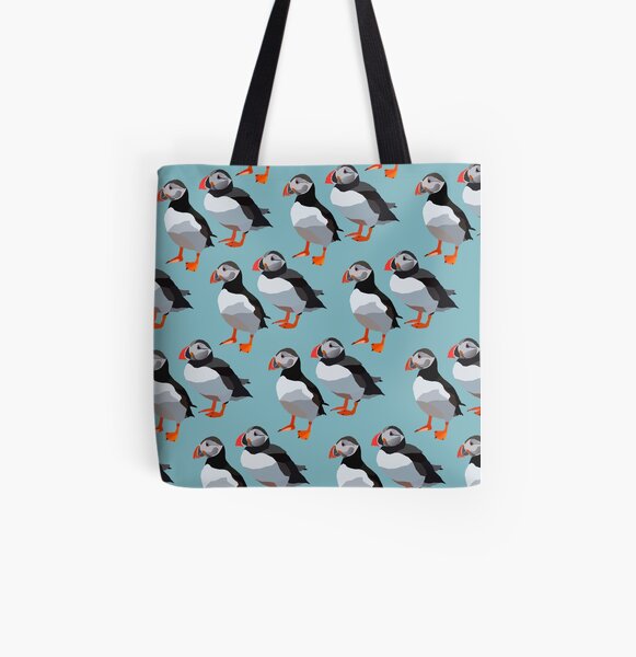 Puffin pairs All Over Print Tote Bag