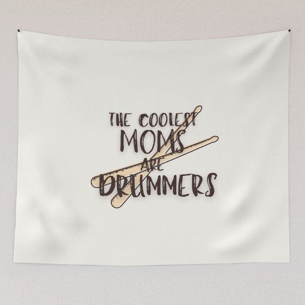 Item preview, The Coolest Moms are Drummers - black designed and sold by MixedBagMerch.