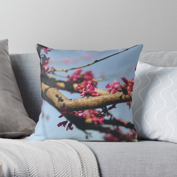 Eastern Redbud Throw Pillow