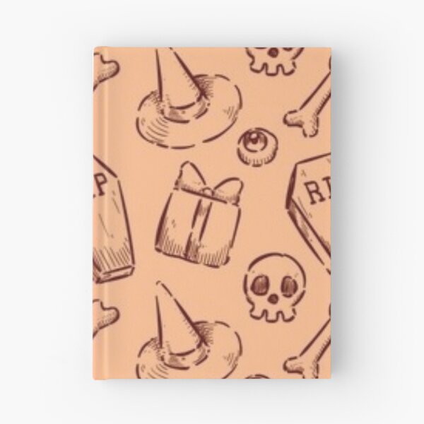 Item preview, Cute sketch pattern, orange, Cute Halloween watercolor pattern, boo, witch, eye, candy, bat, witch hat, pumpkin, latest Halloween bestselling, trending designed and sold by August-E.