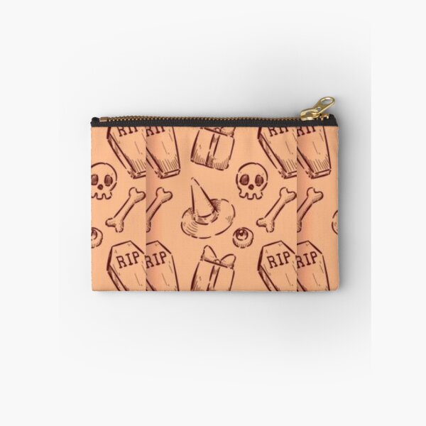 Item preview, Cute sketch pattern, orange, Cute Halloween watercolor pattern, boo, witch, eye, candy, bat, witch hat, pumpkin, latest Halloween bestselling, trending designed and sold by August-E.