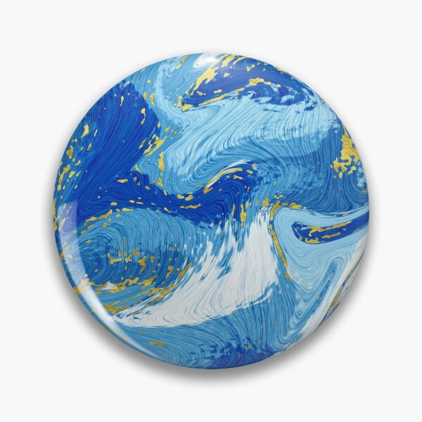 Artikelvorschau, Blue Marble Swirl Pattern Design Nautische Wellen entworfen und verkauft von NancyMerkle.
