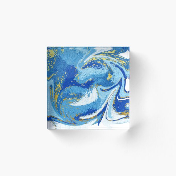 Artikelvorschau, Blue Marble Swirl Pattern Design Nautische Wellen entworfen und verkauft von NancyMerkle.