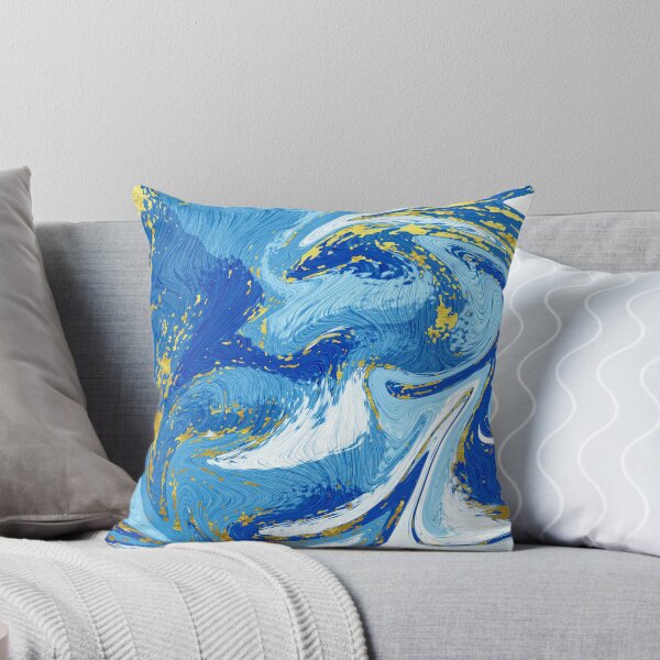 Item preview, Blue Marble Swirl Pattern Design Nautical Waves designed and sold by NancyMerkle.