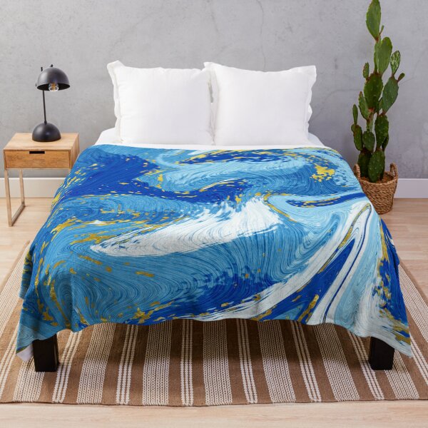 Item preview, Blue Marble Swirl Pattern Design Nautical Waves designed and sold by NancyMerkle.