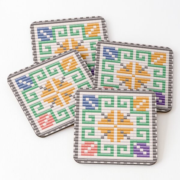 Item preview, Romanian beaded folk motif with colourful ancestral embroidery designed and sold by folkyouall.