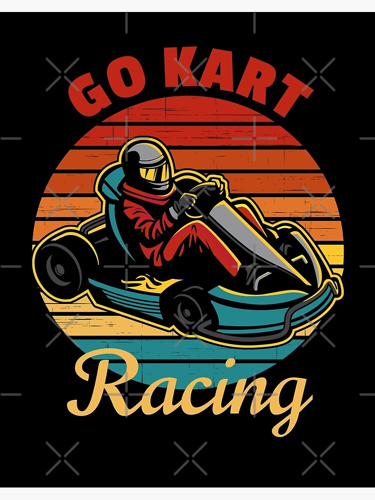 Karting go kart racing kart driver karts Art Board Print