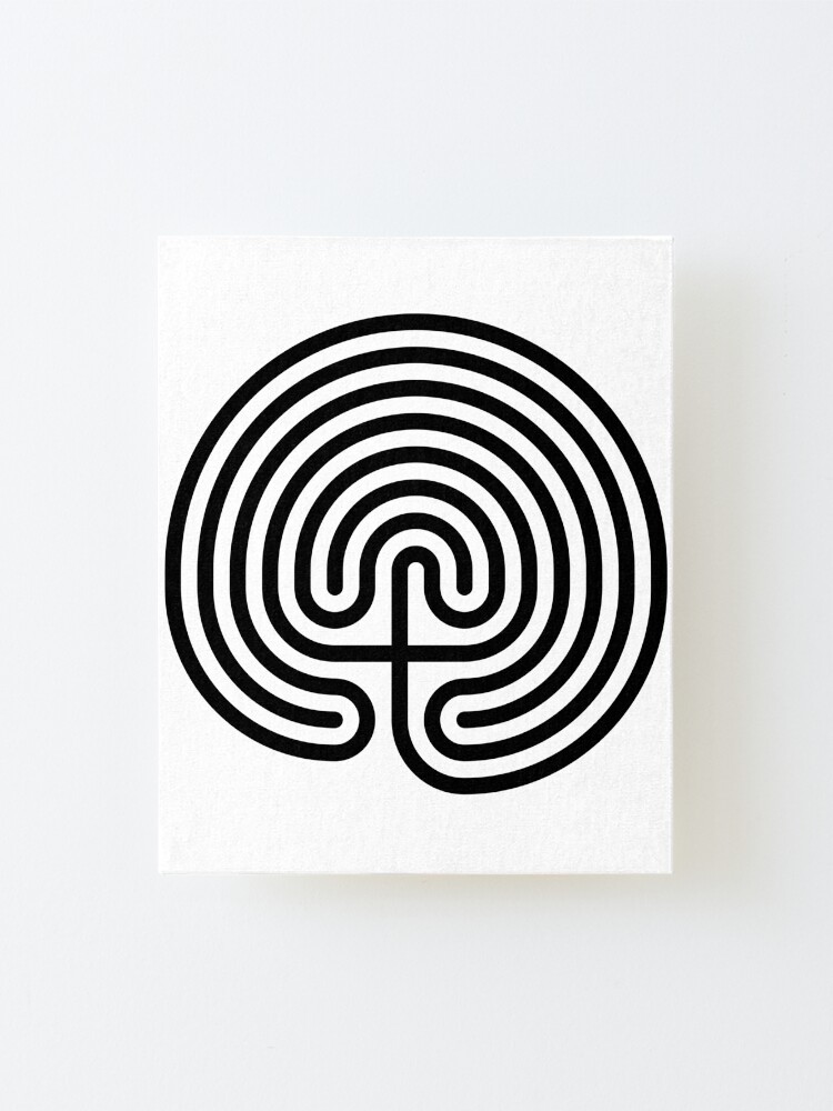 Alternate view of #Cretan, #labyrinth, Cretanlabyrinth Mounted Print