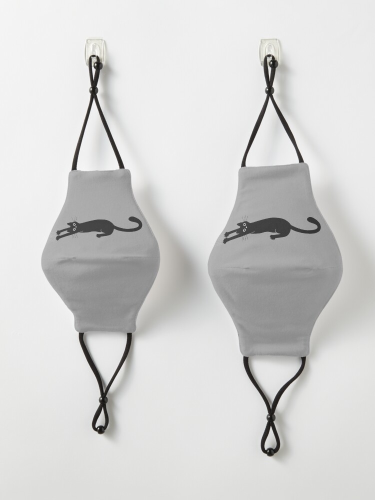 Alternate view of Black Cat Holding On Mask