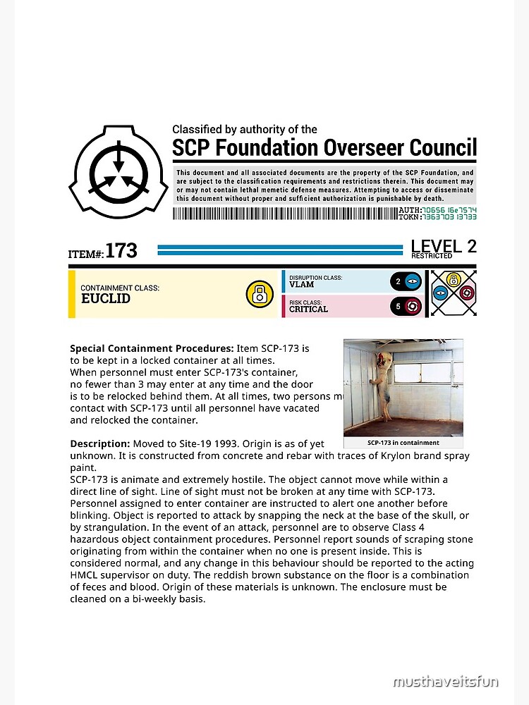 SCP-173, SCP: Secret Laboratory Official Wiki