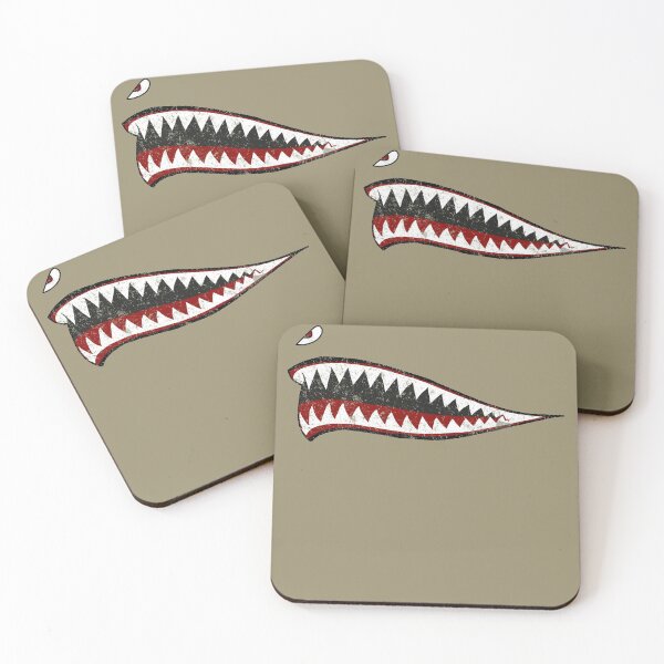 Item preview, Shark Teeth P-40 Warhawk Nose Art (REVERSED Version) designed and sold by RealPilotDesign.
