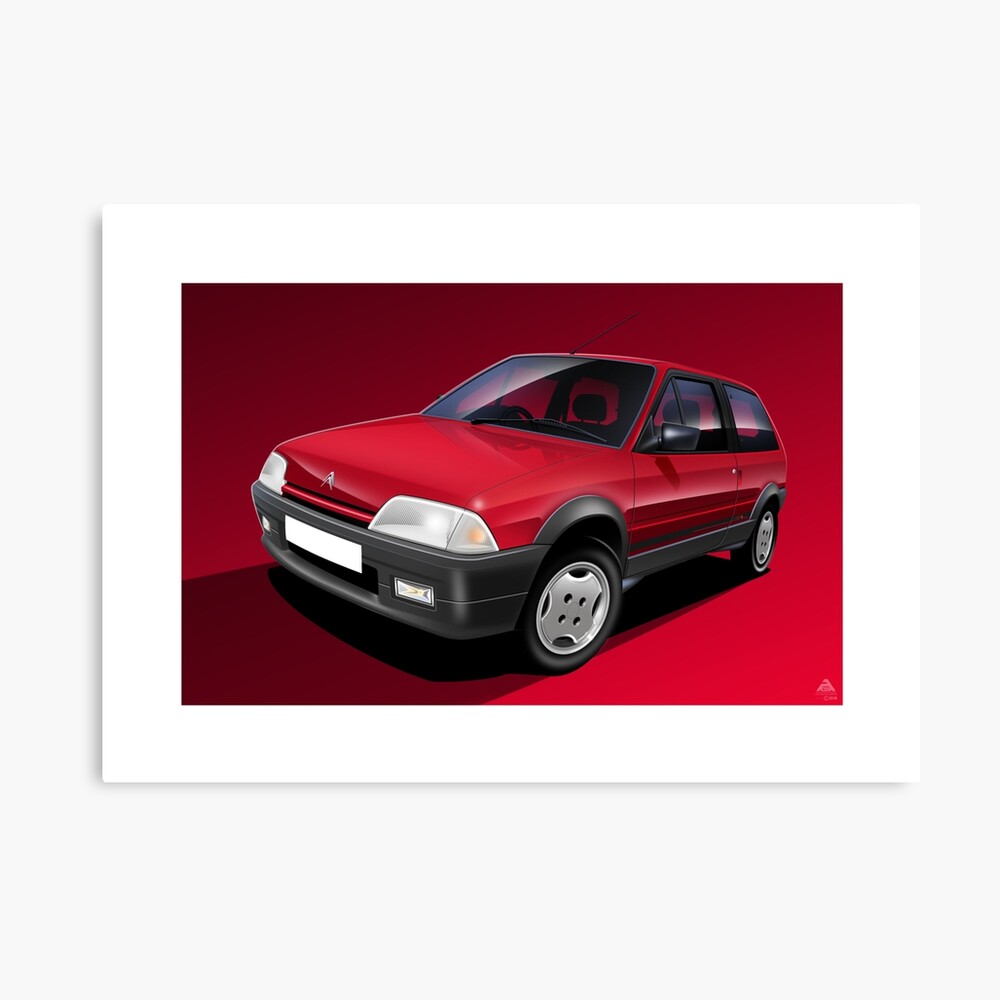 Citroen Ax Gt Illustration Poster By Rjwautographics Redbubble