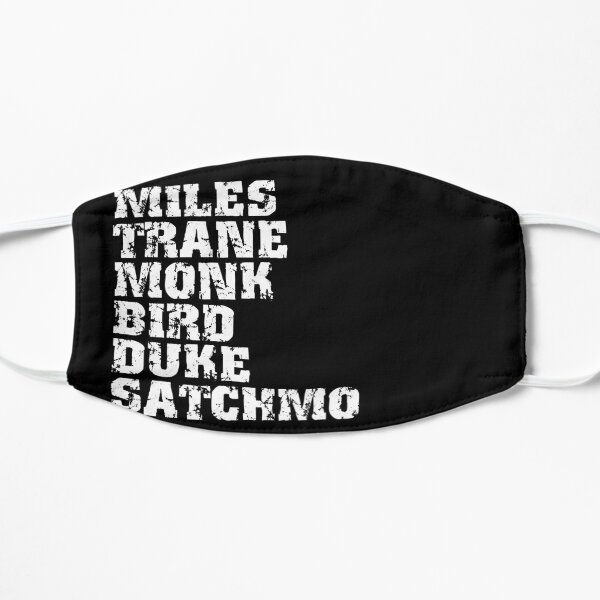Famous Jazz Miles Coltrane Monk Parker Ellington Armstrong Flat Mask