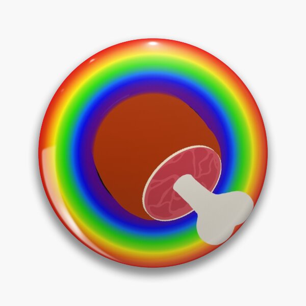 Item preview, Rainbow Meat on the Bone (Anti-Harassment Fandom Symbol) Version 2 designed and sold by Beefleaf.