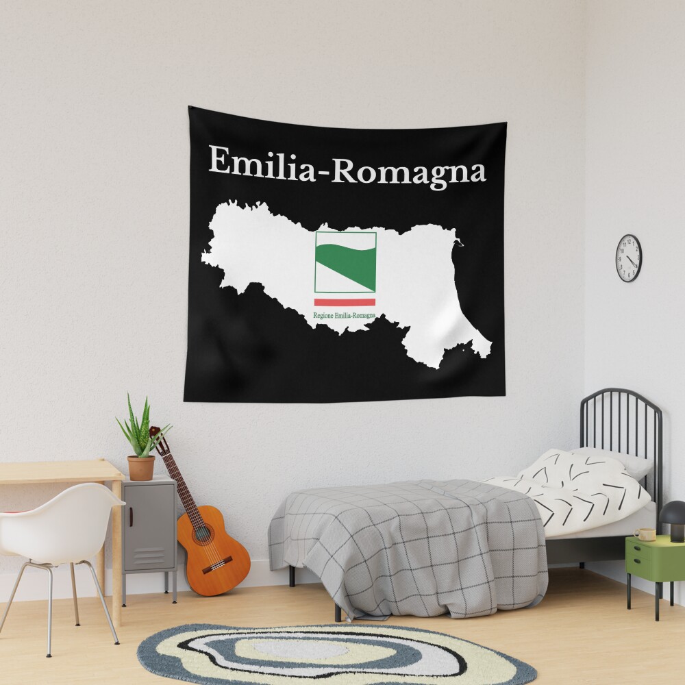 Emilia-Romagna Map Flag, Italy, Italian Region.