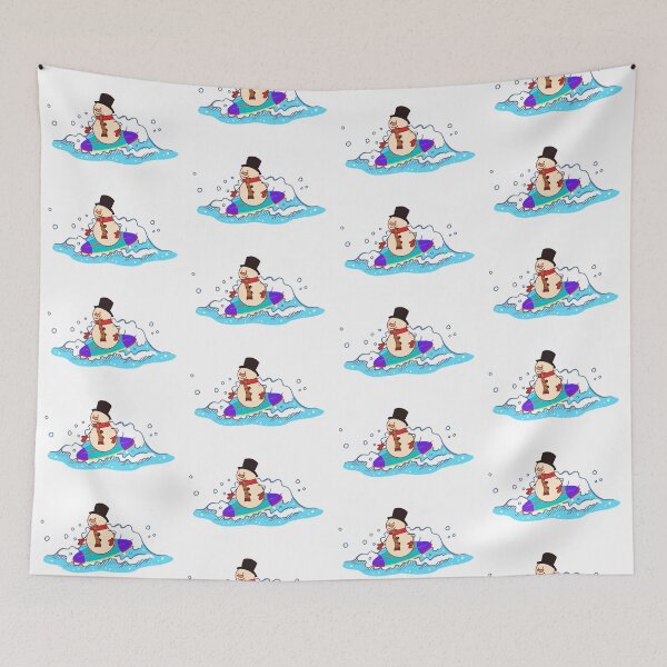 Item preview, Surfing Snowman Christmas designed and sold by ChartGifts.