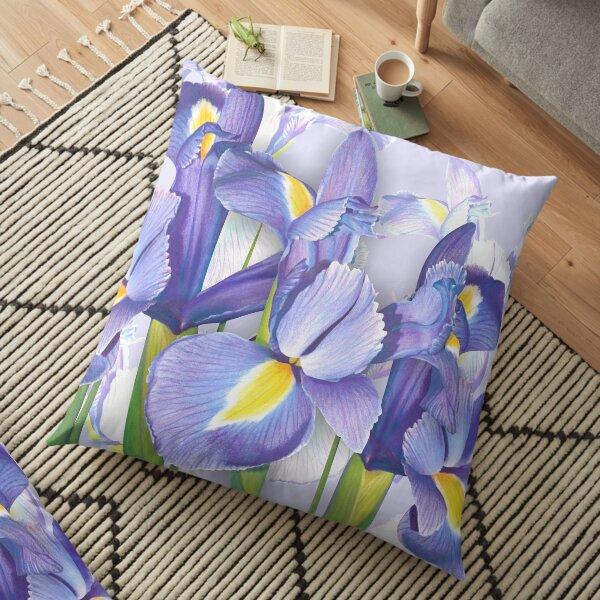Springtime Irises Floor Pillow