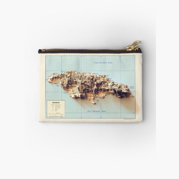 Item preview, 2002 CIA Jamaica Relief Map 3D digitally-rendered designed and sold by ThinkAboutMaps.