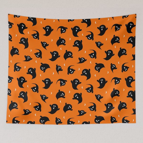 Item preview, Black Orange Ghost Boo Halloween designed and sold by ILLYL Creatives.