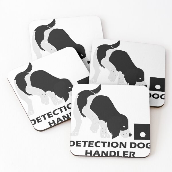 Item preview, Detection Dog Handler (spaniel, black and white) designed and sold by TheMalPals.