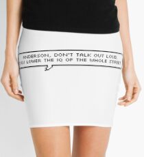 Sherlock Quote Pixel Text Mini Skirt