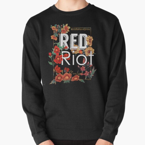 Red riot - floral Pullover Sweatshirt