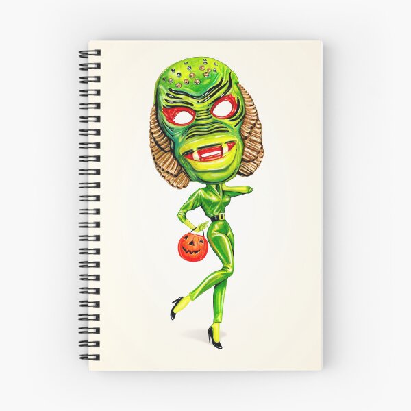 Item preview, Halloween Trick or Treat Pin-Up: Creature From the Black Lagoon - White designed and sold by Kelly  Gilleran.