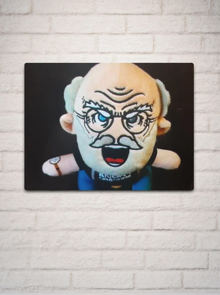 Angry grandpa plush doll merch Metal Print for Sale by Jarred Chaisson Redbubble
