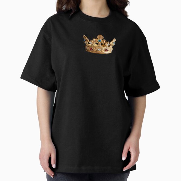 Gordon Setter Dog Wearing Crown Oversized T-Shirt