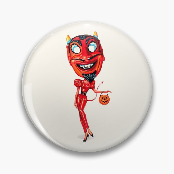 Item preview, Halloween Trick or Treat Pin-Up: Devil - White designed and sold by Kelly  Gilleran.