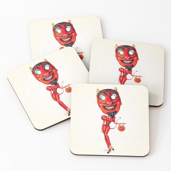 Item preview, Halloween Trick or Treat Pin-Up: Devil - White designed and sold by Kelly  Gilleran.