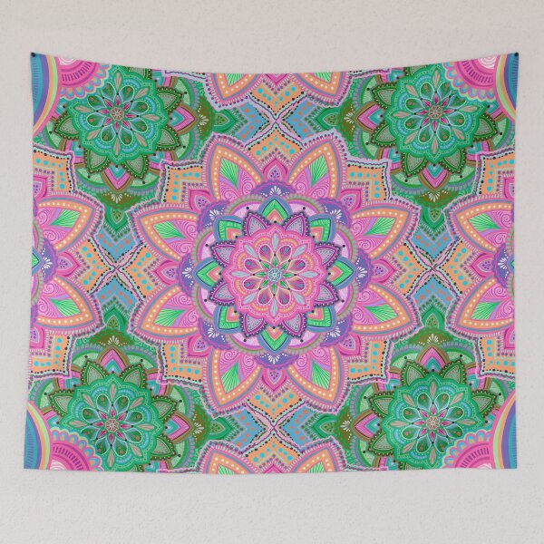 Item preview, Indian Kaleidoscope Pink and Green designed and sold by Shantall  Alam.