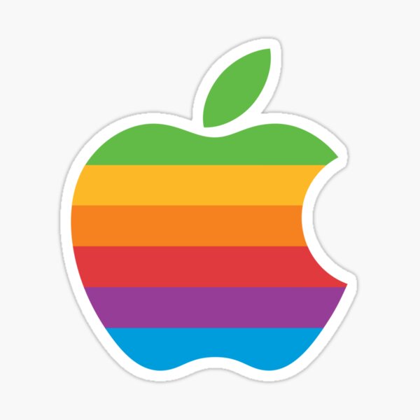 (Old) Apple logo Rainbow Sticker Sticker
