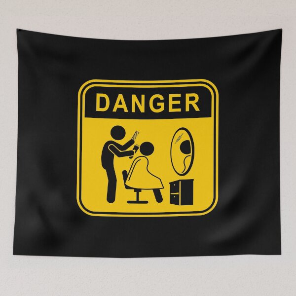 Item preview, DANGER - NO HAIRCUTS - LOCKDOWN RULES designed and sold by DontKnowMuch.