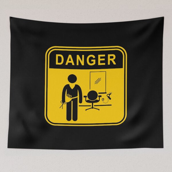 Item preview, DANGER - NO BARBERS - LOCKDOWN RULES designed and sold by DontKnowMuch.