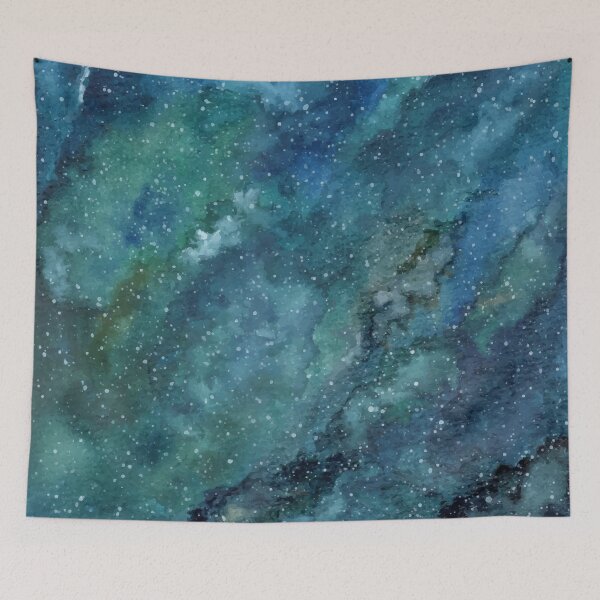 Item preview, Watercolor Blue Galaxy designed and sold by Vector Scout Lab.