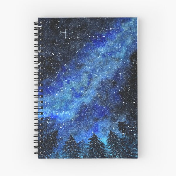 Item preview, Watercolor Starry Sky In Pinewood Forest designed and sold by Vector Scout Lab.
