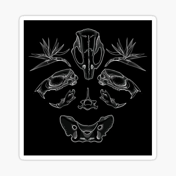 Skull Symmetry Inverted Sticker