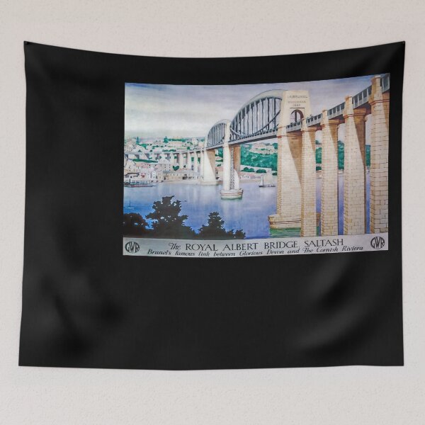 Item preview, Royal Albert Bridge retro poster designed and sold by CorasPosters.