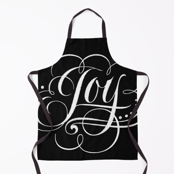Item preview, Joyous Swirly Flourished JOY - Christmas Chalk Calligraphy Lettering - Black designed and sold by 26-Characters.