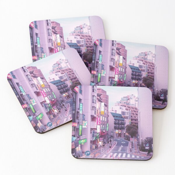 Item preview, Pink City Pop Aesthetic Tokyo Japan Poster Vaporwave lofi moody vibe designed and sold by TokyoLuv.