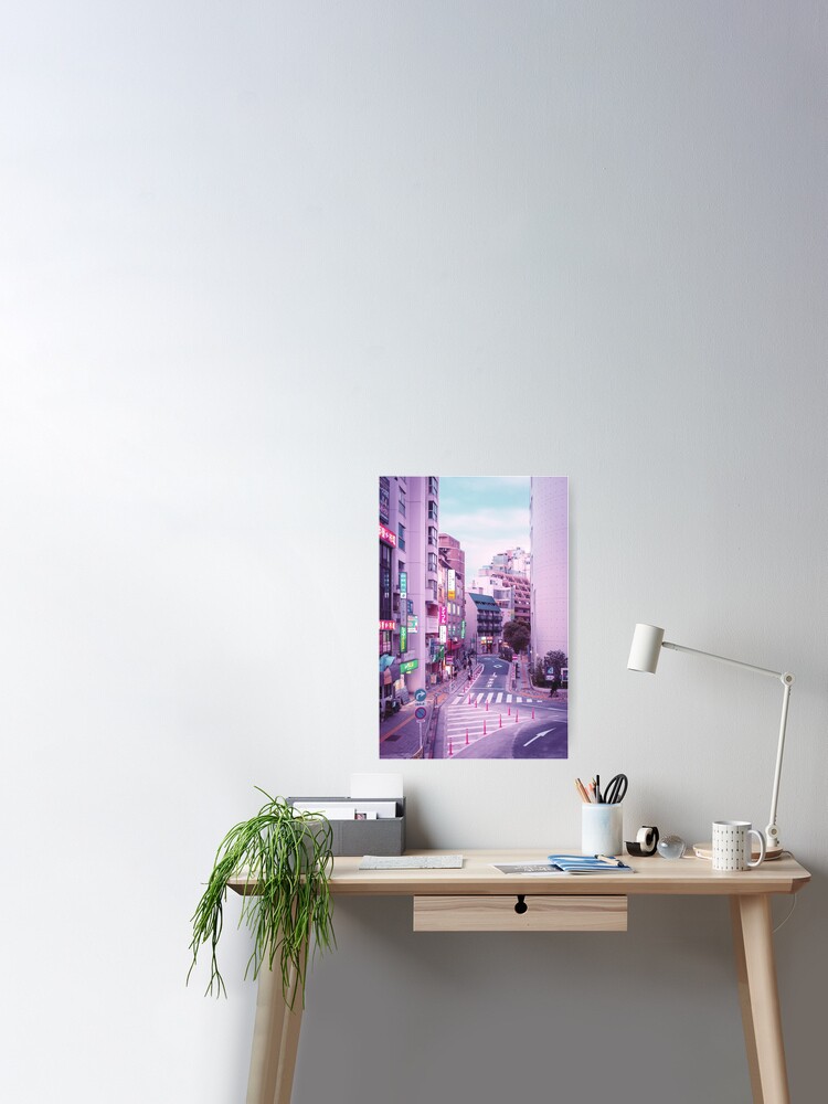 Vaporwave Aesthetic Tokyo Pink Japan Citypop lofi moody vibe Poster for  Sale by TokyoLuv