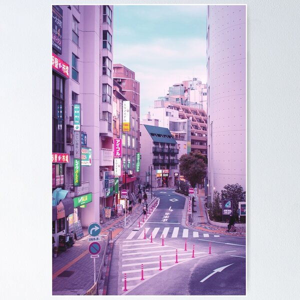 Vaporwave Aesthetic Tokyo Pink Japan Citypop lofi moody vibe Poster for  Sale by TokyoLuv