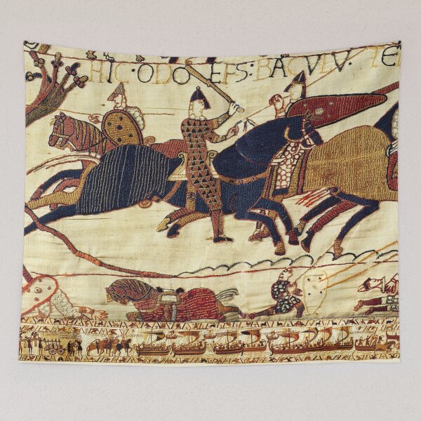 Item preview, THE BAYEUX TAPESTRY ,ODO IN THE BATTLE OF HASTINGS ,NORMAN KNIGHTS HORSEBACK Detail designed and sold by BulganLumini.