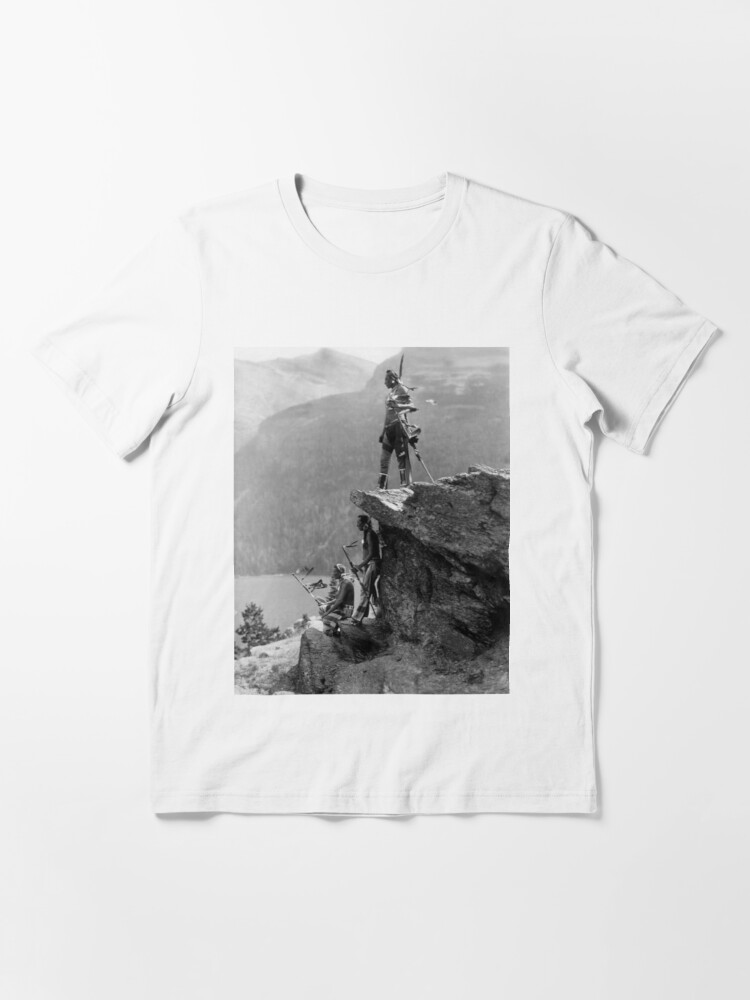 The Eagle's Lookout -. Blackfoot tribe members at Glacier National Park in  Montana, 1913 black and white photograph Essential T-Shirt for Sale by  Jéanpaul Ferro