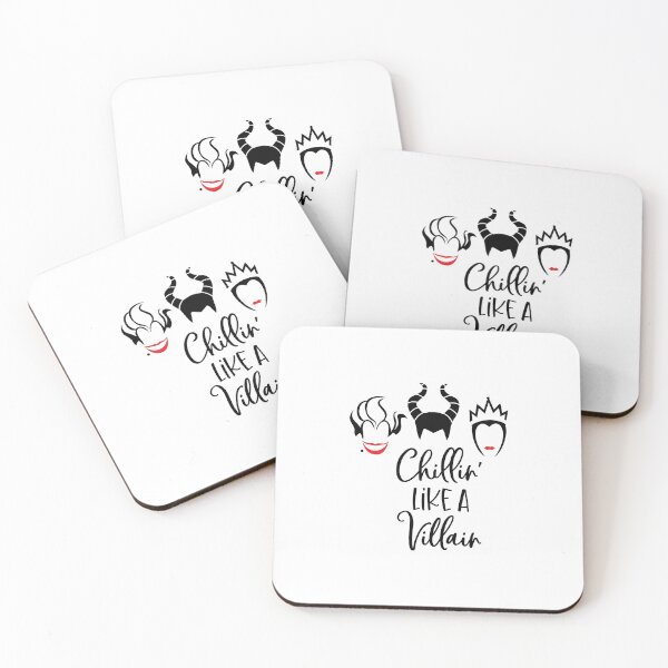 Chill like a villian Coasters (Set of 4)