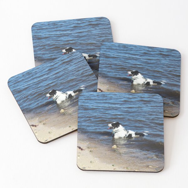 Item preview, Australian Shepherd Relaxing in the Water designed and sold by banditandkoko.