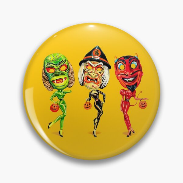 Item preview, Trick or Treat Pin-Ups - Yellow designed and sold by Kelly  Gilleran.