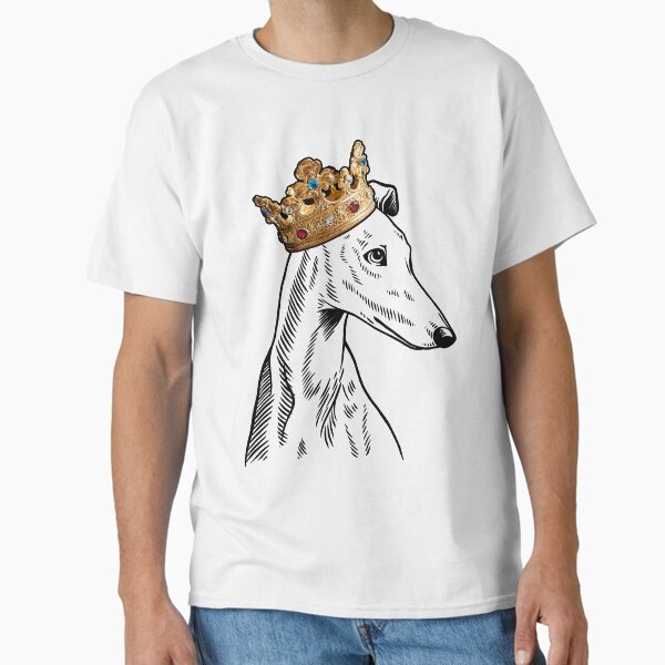 Greyhound Dog Wearing Crown Classic T-Shirt