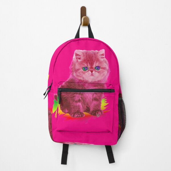 Item preview, My Pink Cat Sitting on A Rainbow (By AliceCCI)  designed and sold by VanyssaGraphics.